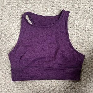Purple Highneck Sports Bra